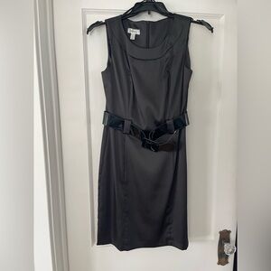 Dress barn women’s Charcoal Black Dress with belt